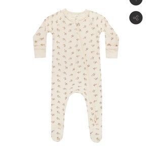 Quincy Mae Holly Berry Floral Footie